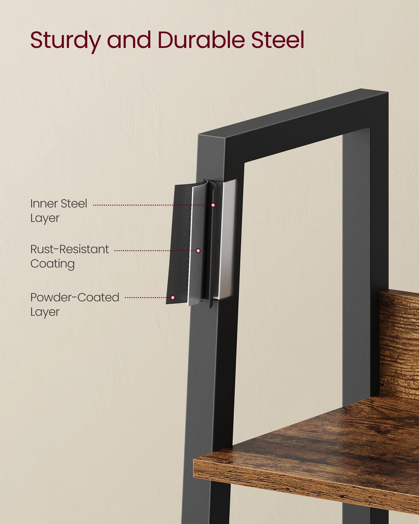 VASAGLE 5-Tier Ladder Bookshelf