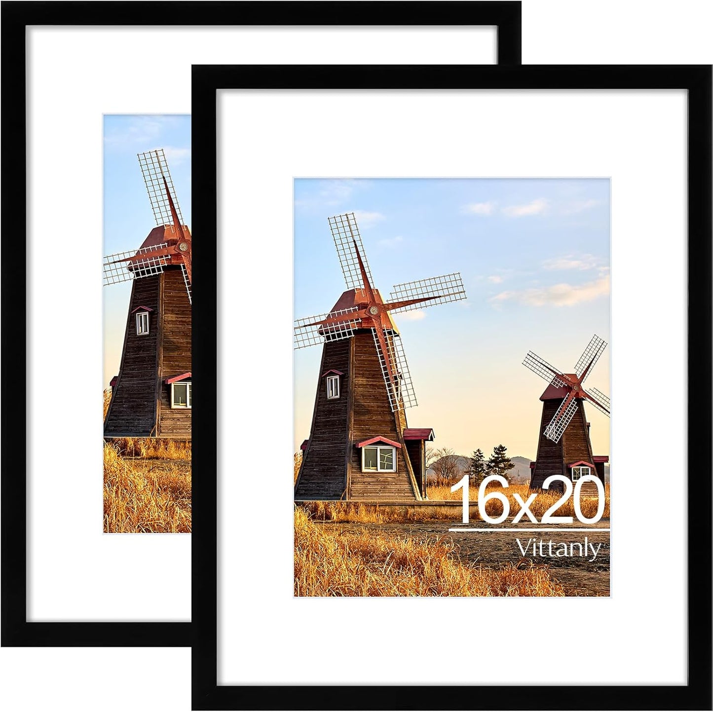 Vittanly 2-Pack Black 11x14 Frames
