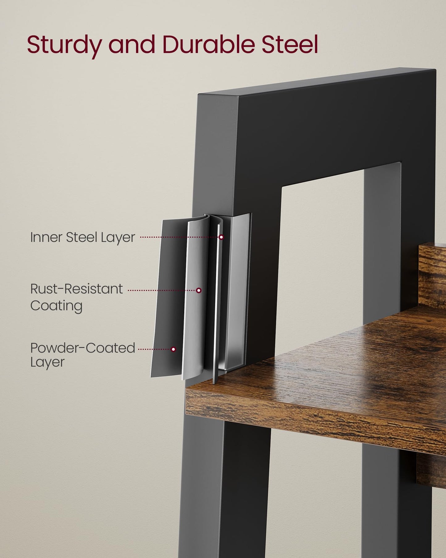 VASAGLE 5-Tier Ladder Bookshelf