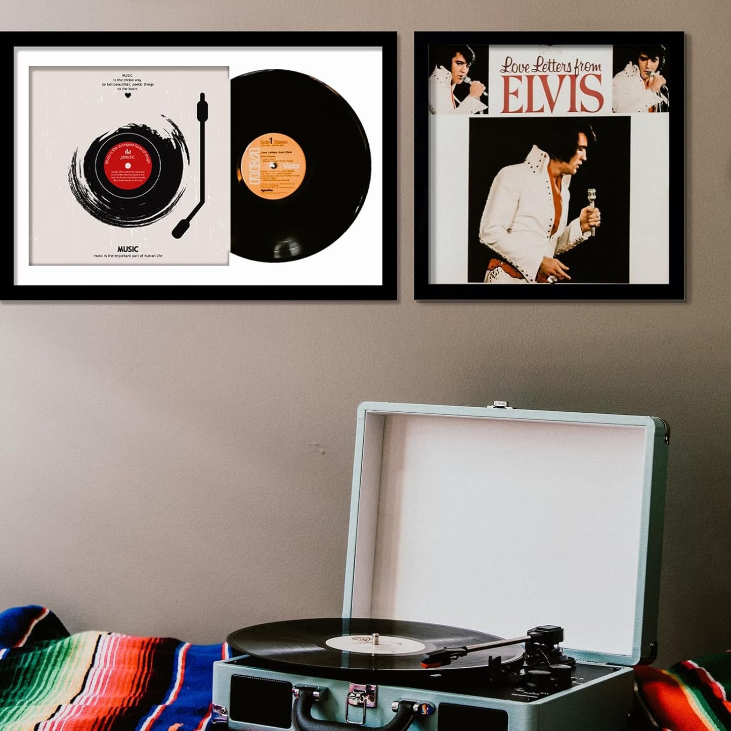 4-Pack 12.5" White Vinyl Record Frames