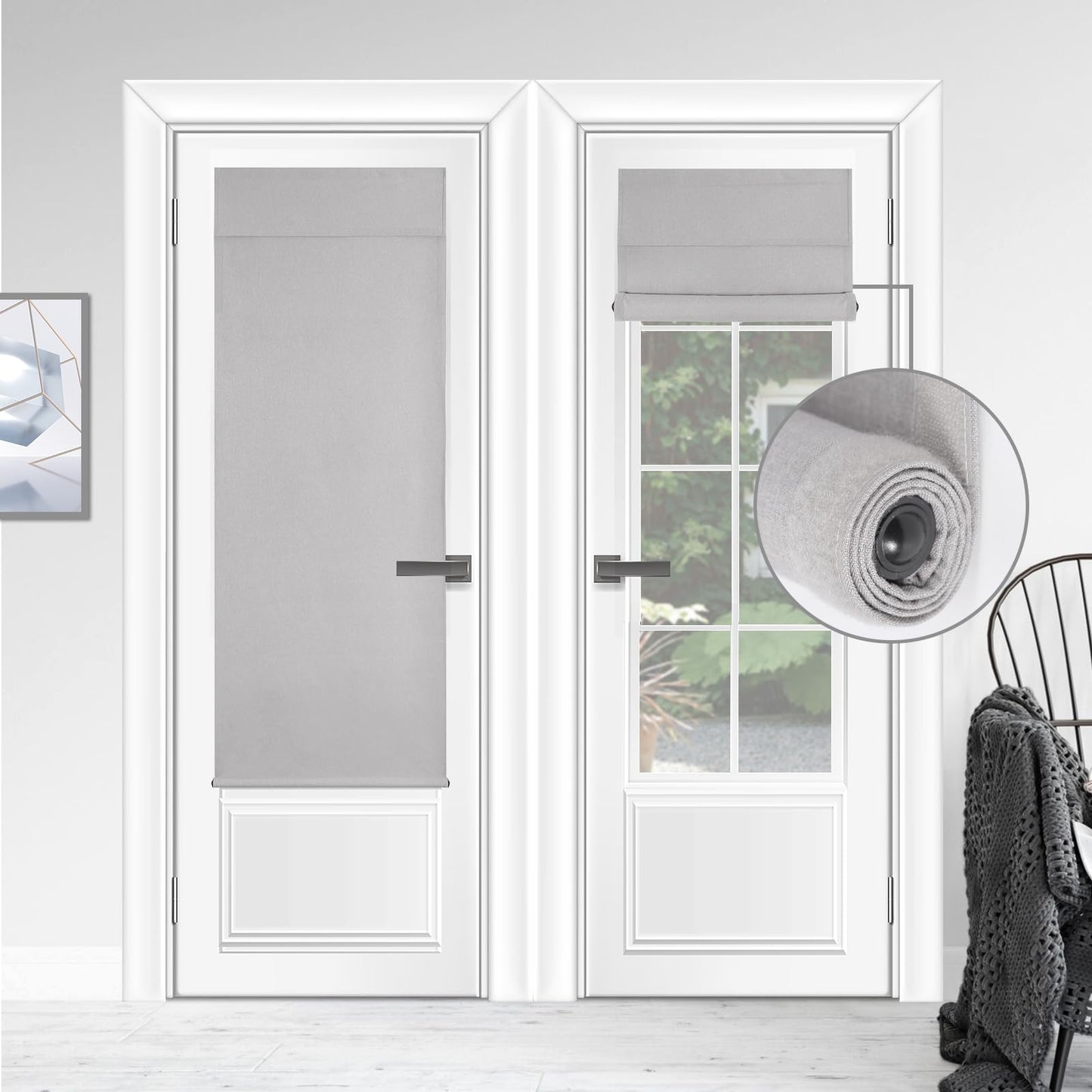 WDFour French Door Curtain – Light Gray