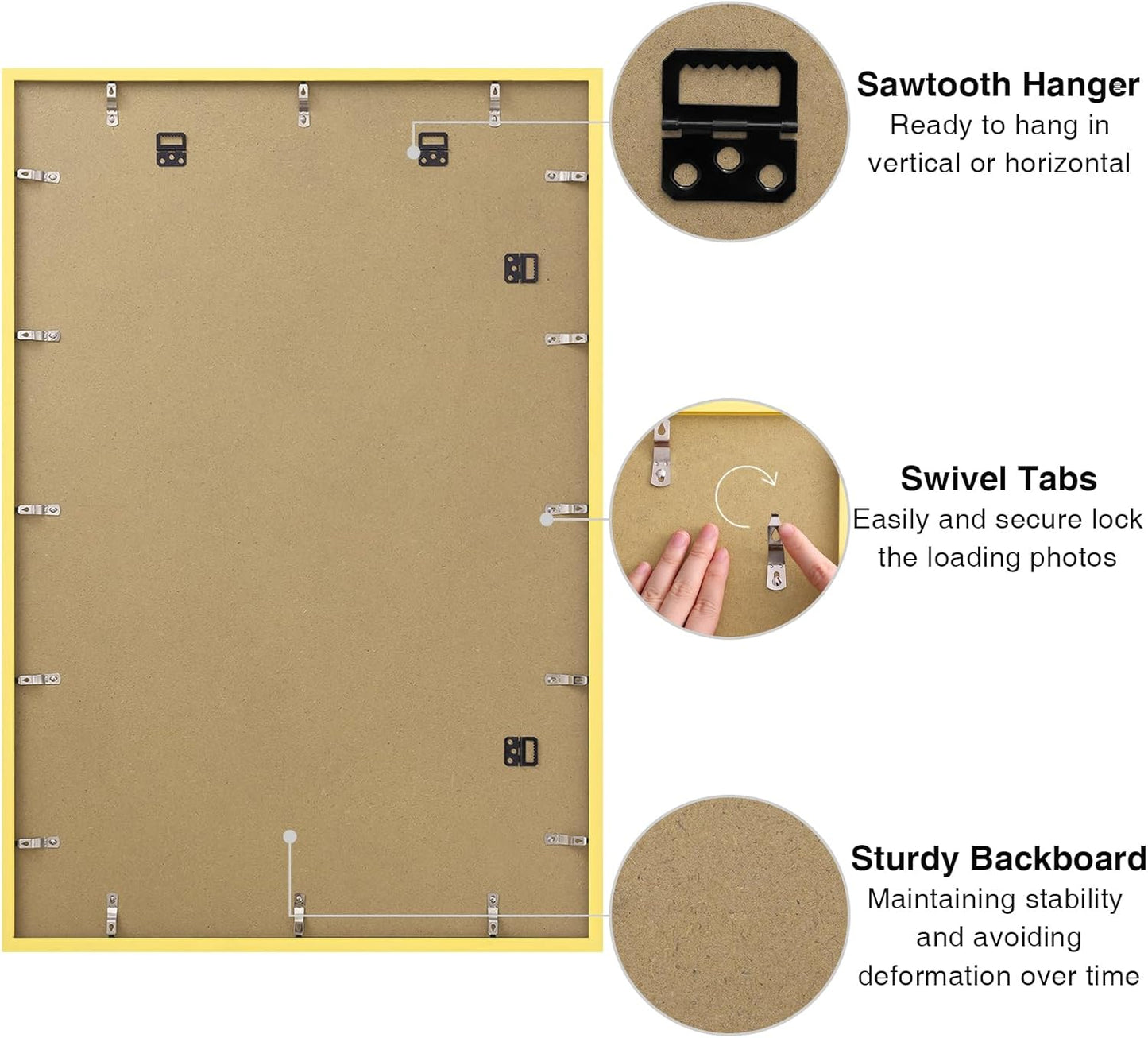 Vittanly 2-Pack Black 11x14 Frames