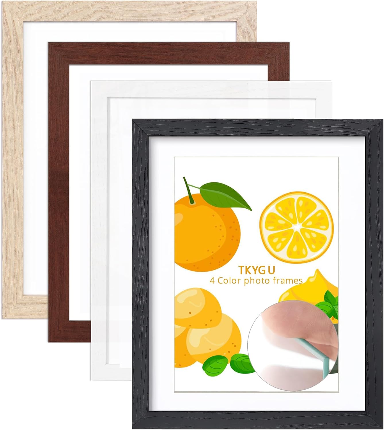 3-Pack 4x6 Black Wooden Photo Frames