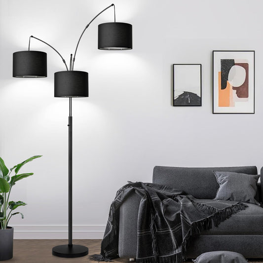 Dimmable 3-Light Arc Floor Lamp