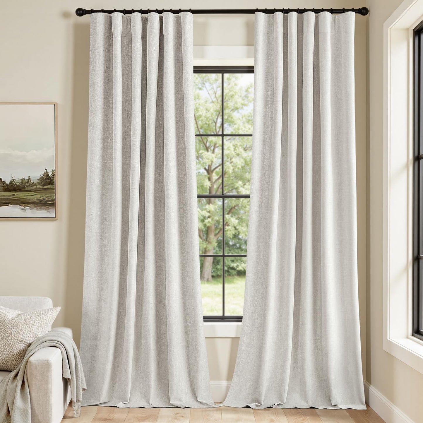 MIULEE Blackout Curtains 96" – Birch, 2 Panels