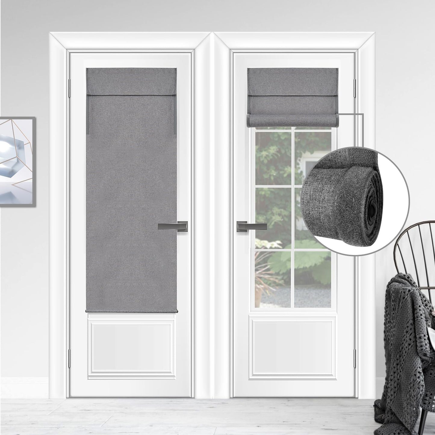 WDFour French Door Curtain – Light Gray