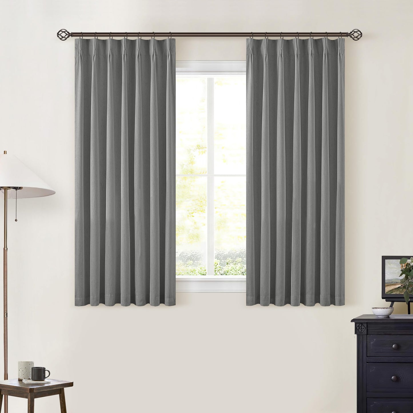 Linen Blackout Curtains 84" 2-Pack