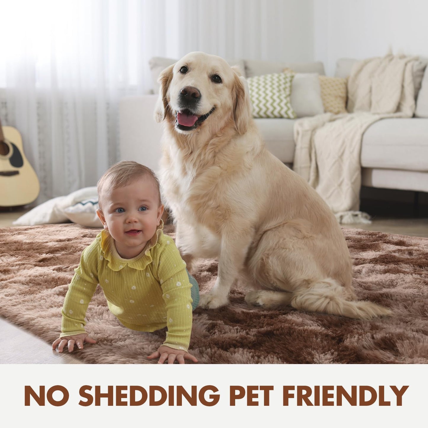 6x9 Ft Dark Grey Shag Area Rug