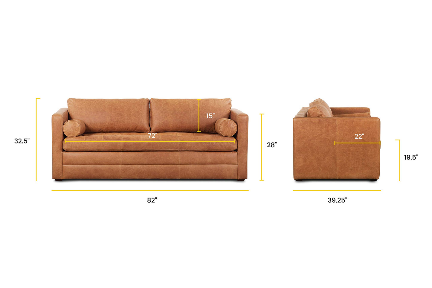 Poly & Bark Napa Leather Couch