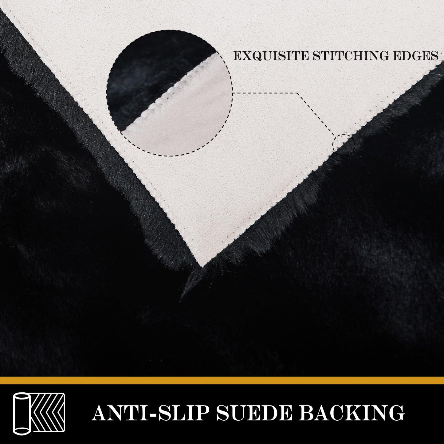 Latepis 3ft White Faux Fur Round Rug