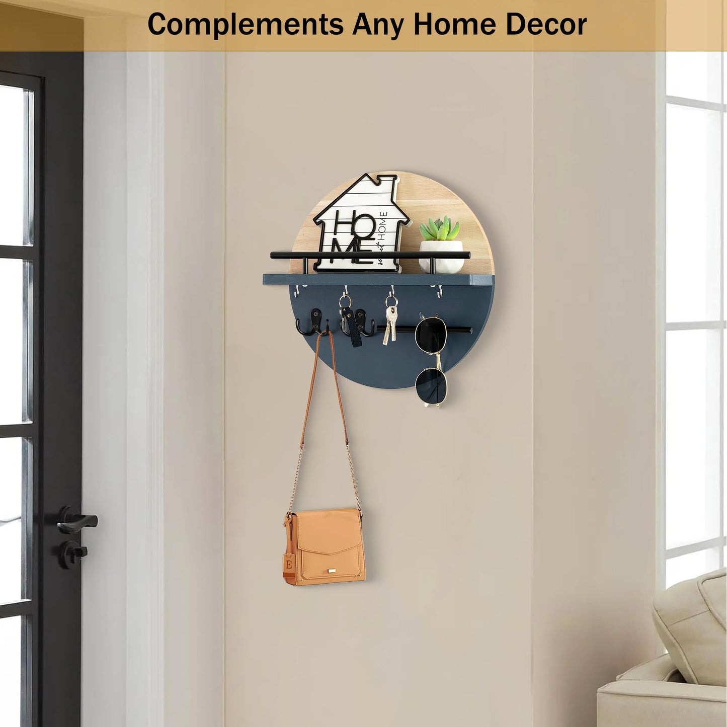 Wall Key & Mail Holder – Rustic