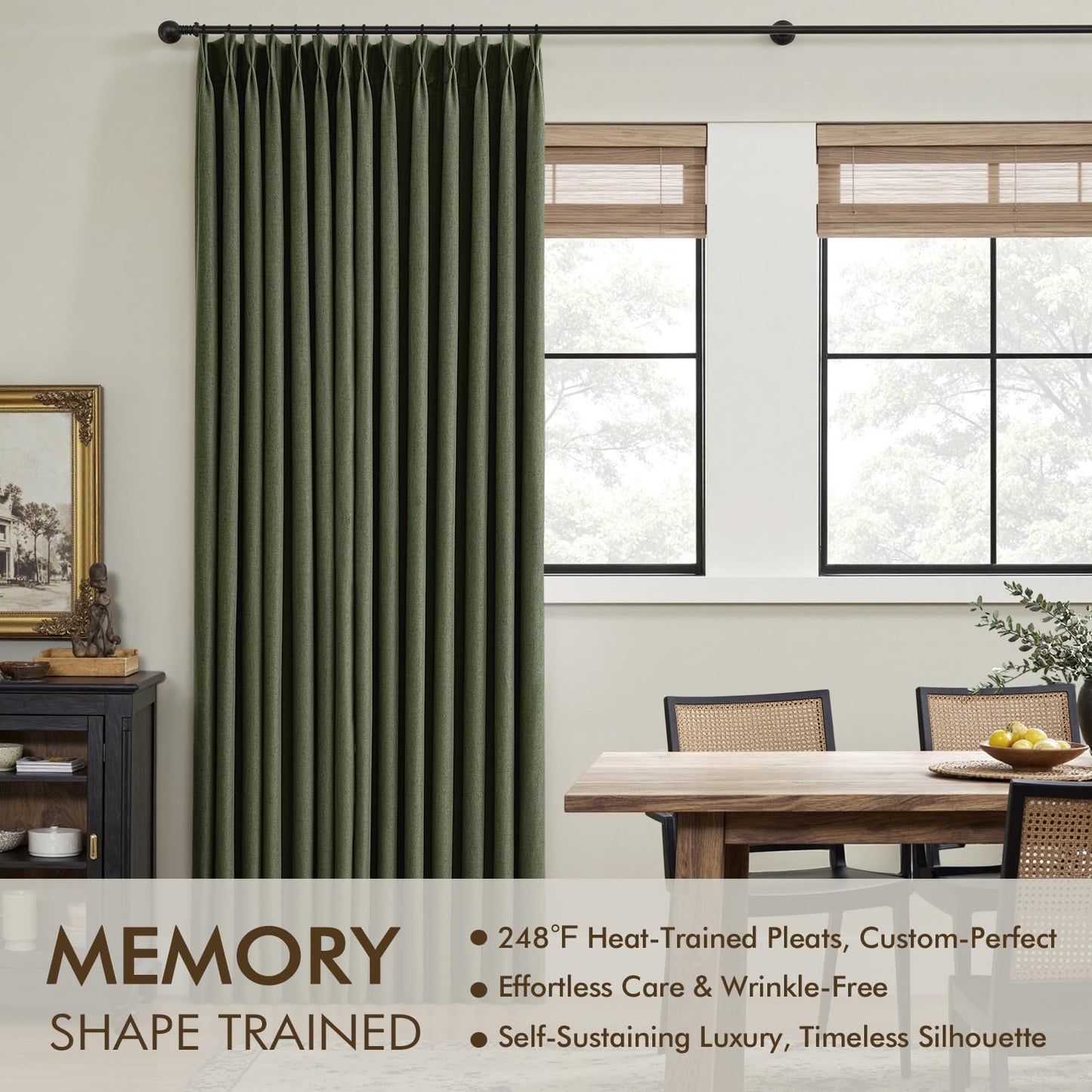 MIULEE Blackout Linen Curtains 84" – 2 Panels