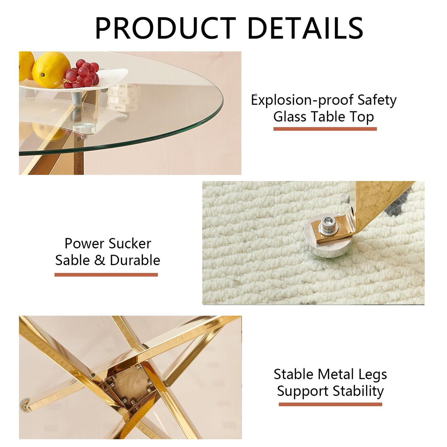 36" Silver Glass Dining Set – 5 Pieces