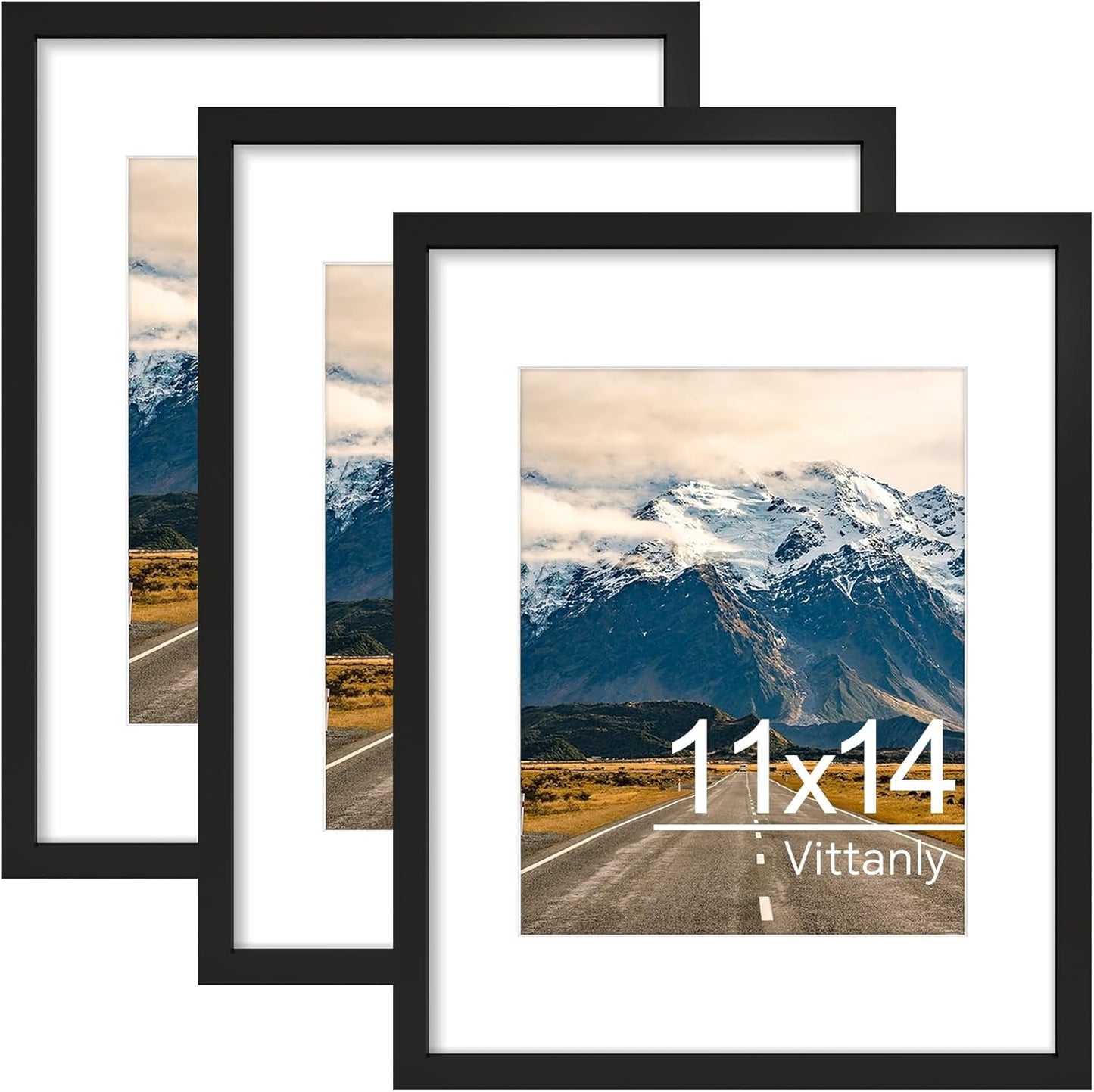 Vittanly 2-Pack Black 11x14 Frames