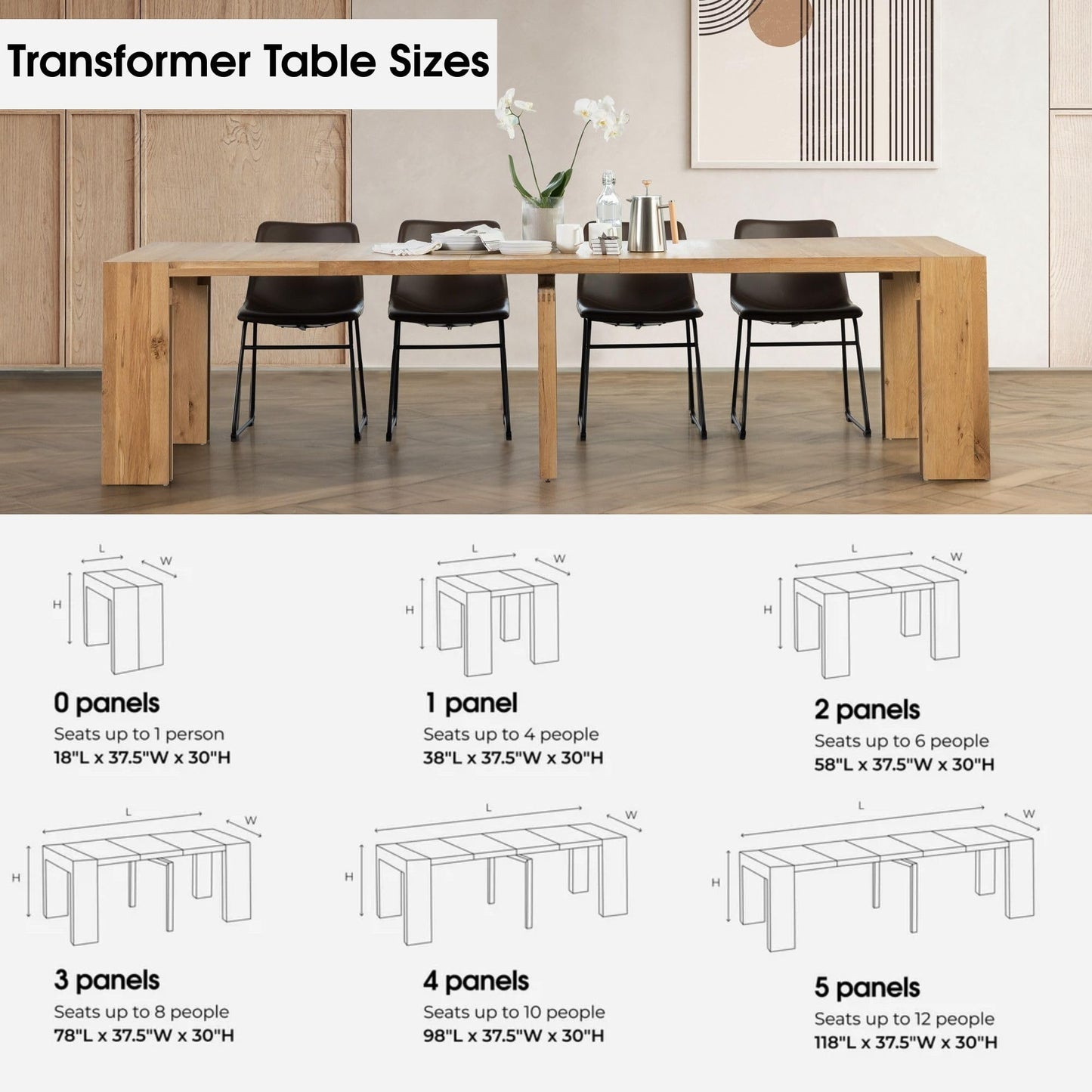White Extendable Dining Table & Bench