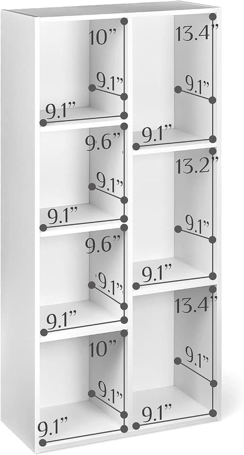 7-Cube White Organizer Shelf