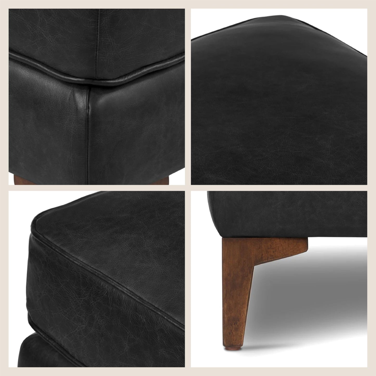 POLY & BARK 74" Leather Sofa – Cognac Tan