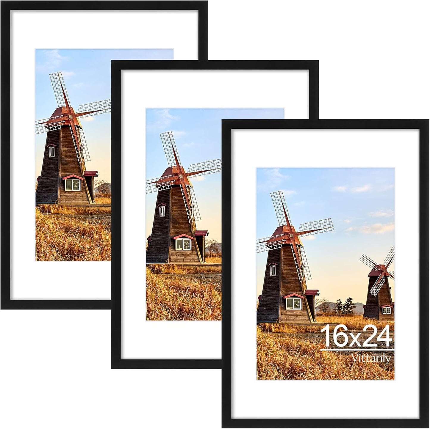 Vittanly 2-Pack Black 11x14 Frames