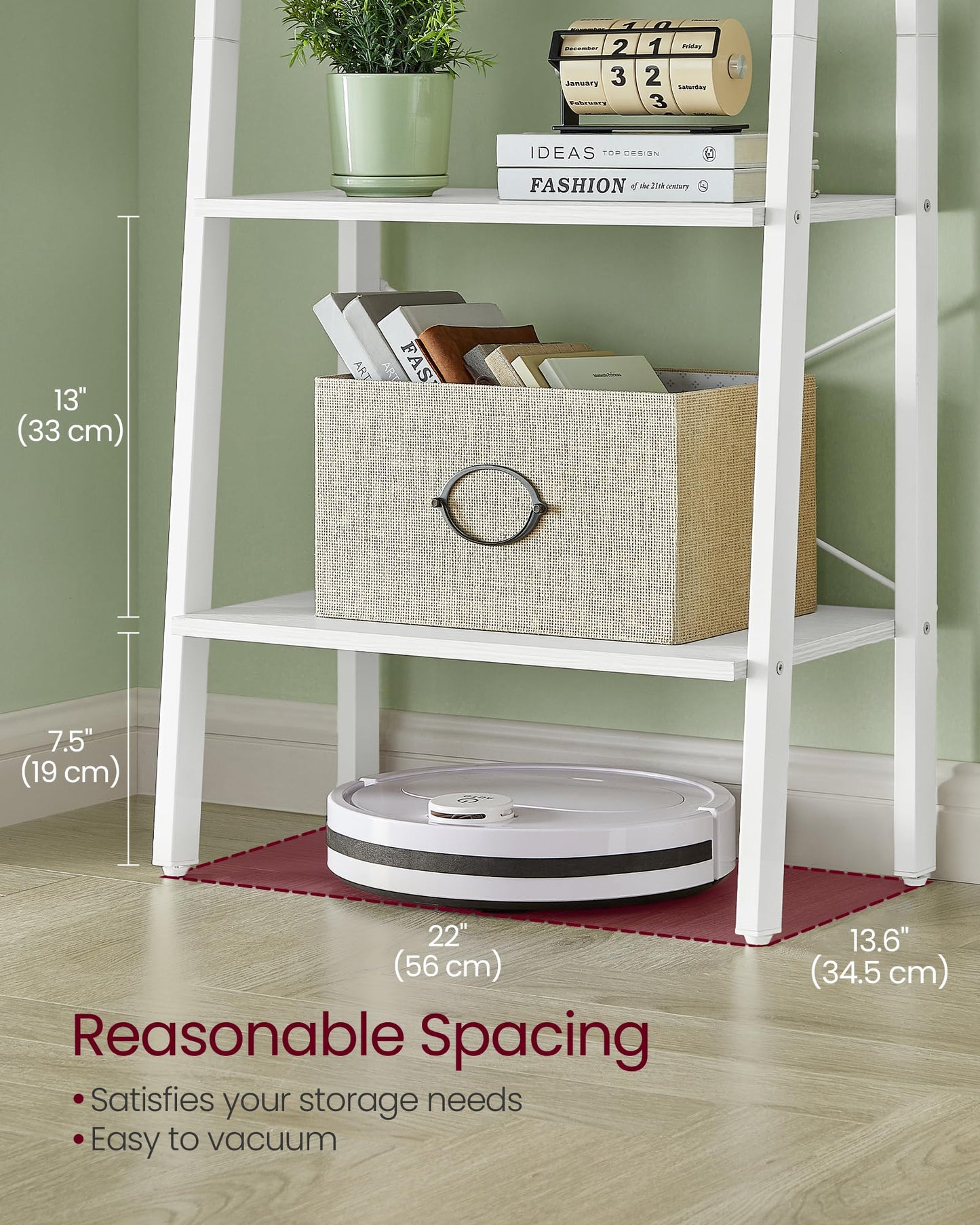 VASAGLE 5-Tier Ladder Bookshelf