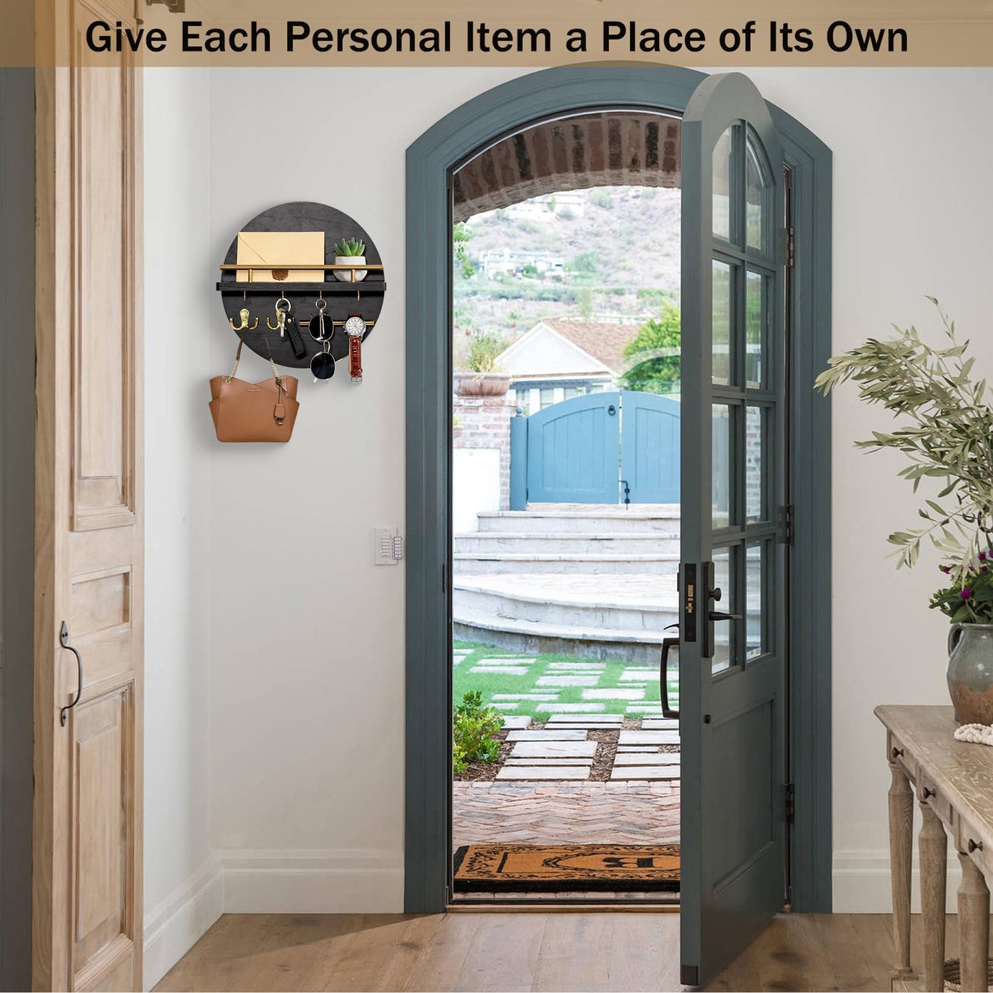 Wall Key & Mail Holder – Rustic