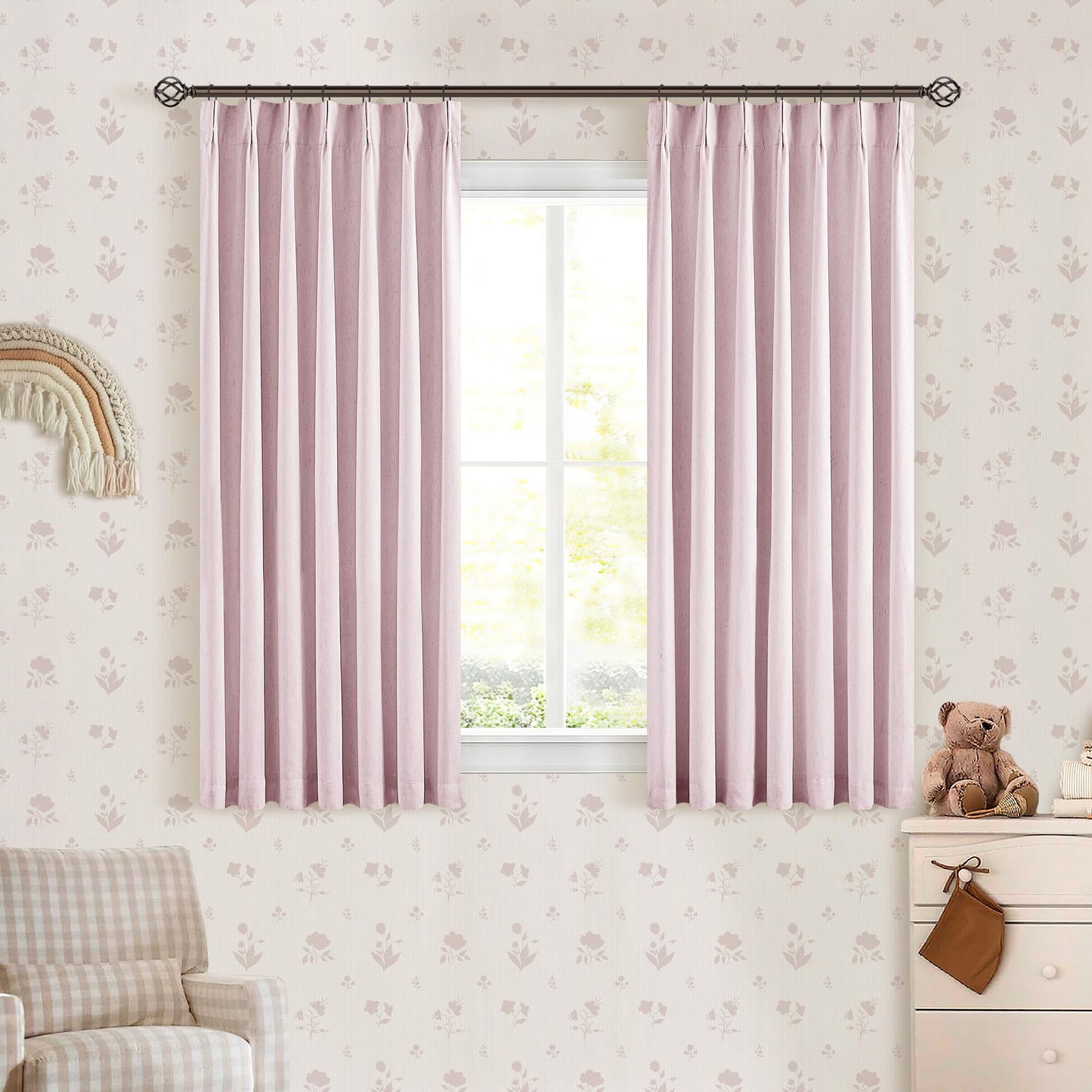 Linen Blackout Curtains 84" 2-Pack