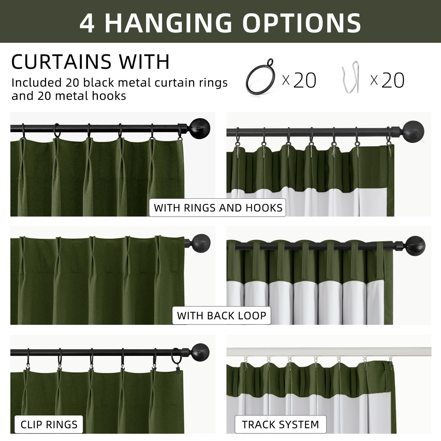 ChrisDowa Blackout Curtains 102" – 2 Panels