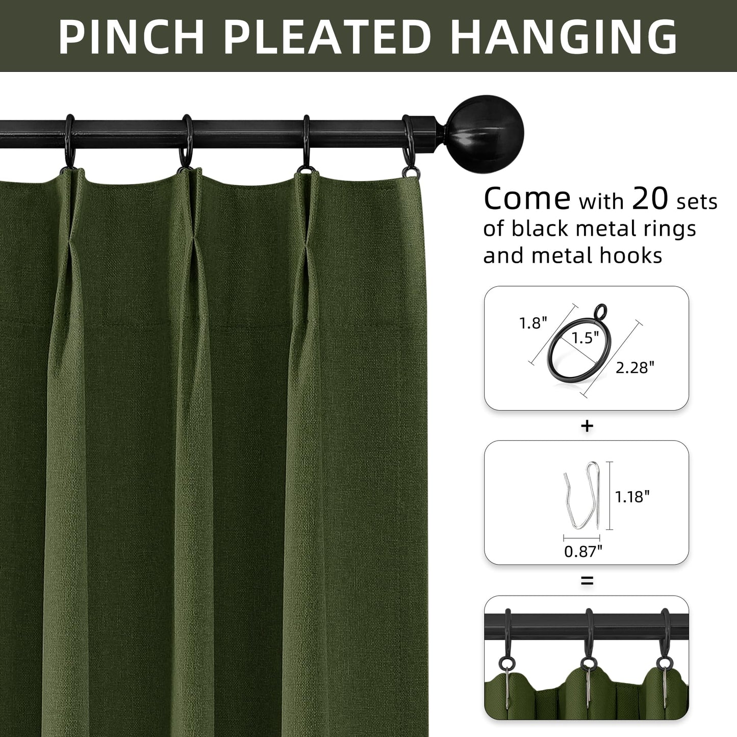 ChrisDowa Blackout Curtains 102" – 2 Panels