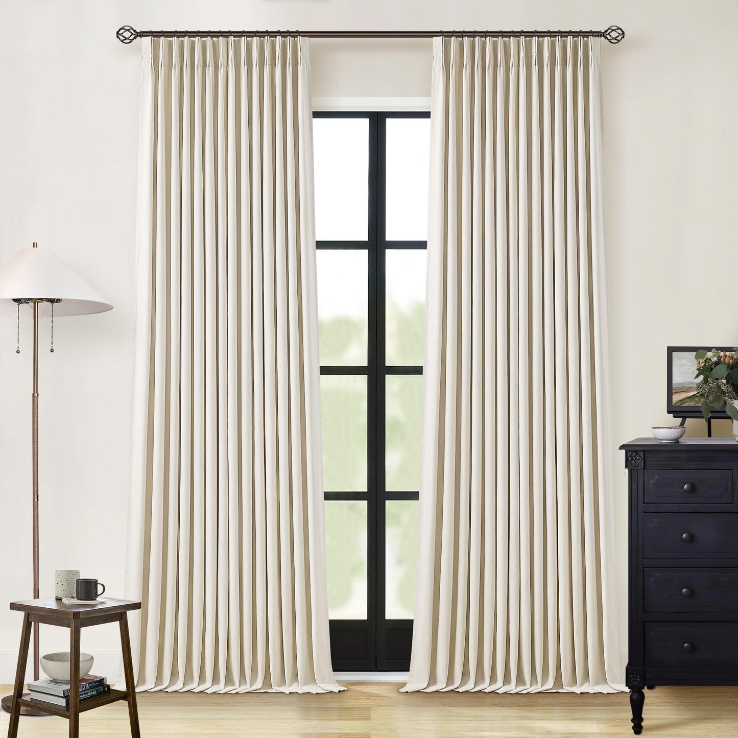 Linen Blackout Curtains 84" 2-Pack