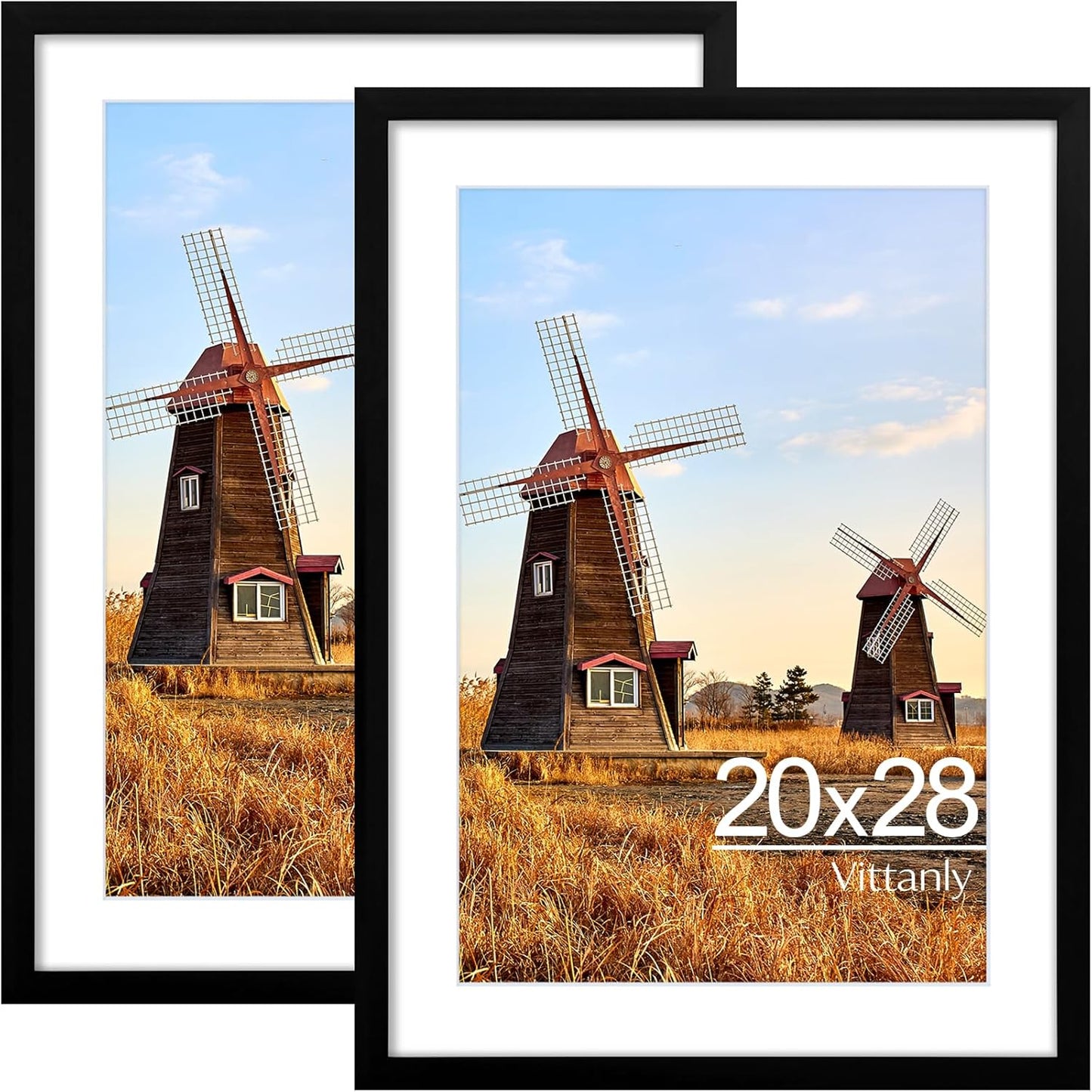 Vittanly 2-Pack Black 11x14 Frames