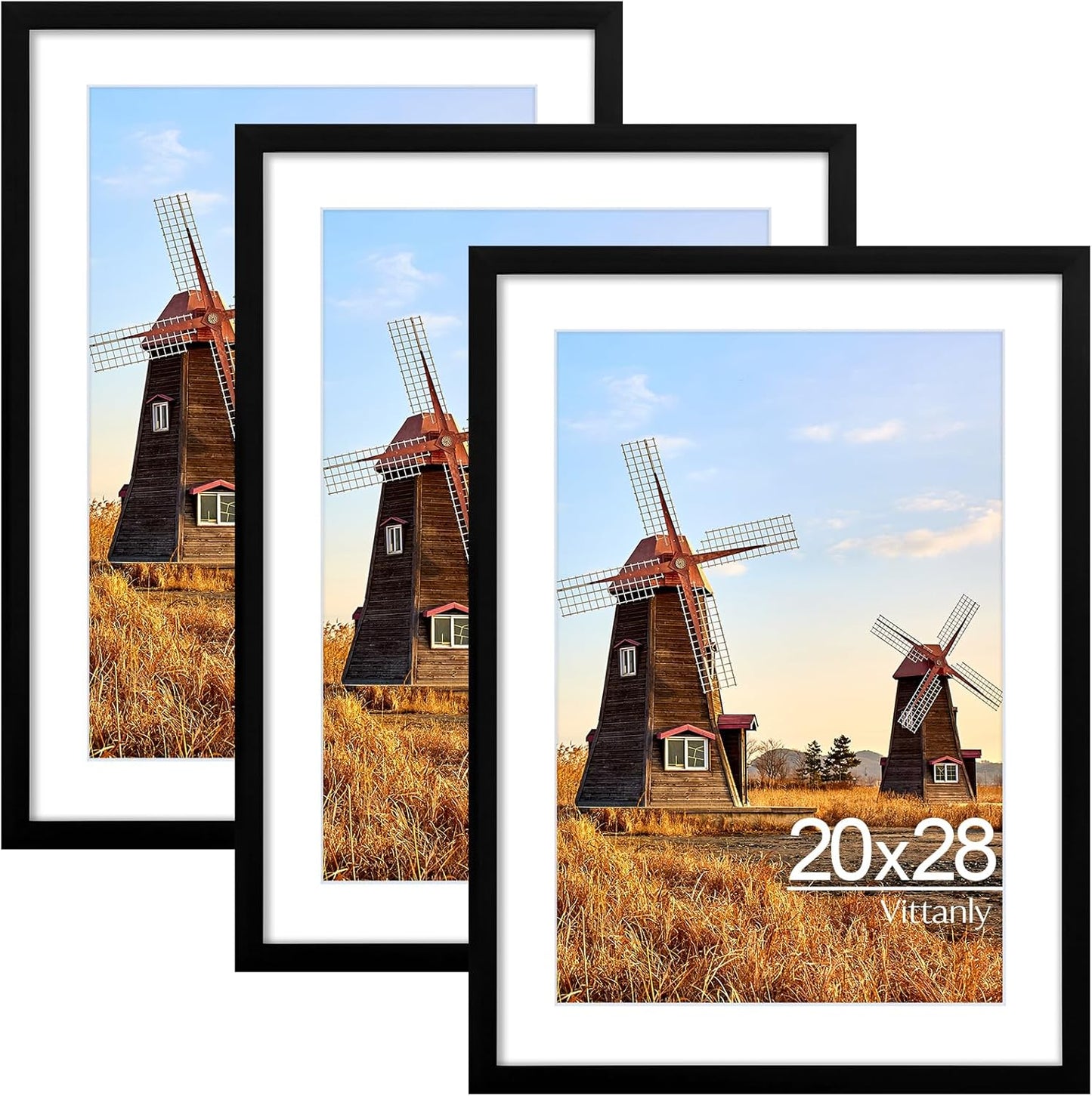 Vittanly 2-Pack Black 11x14 Frames