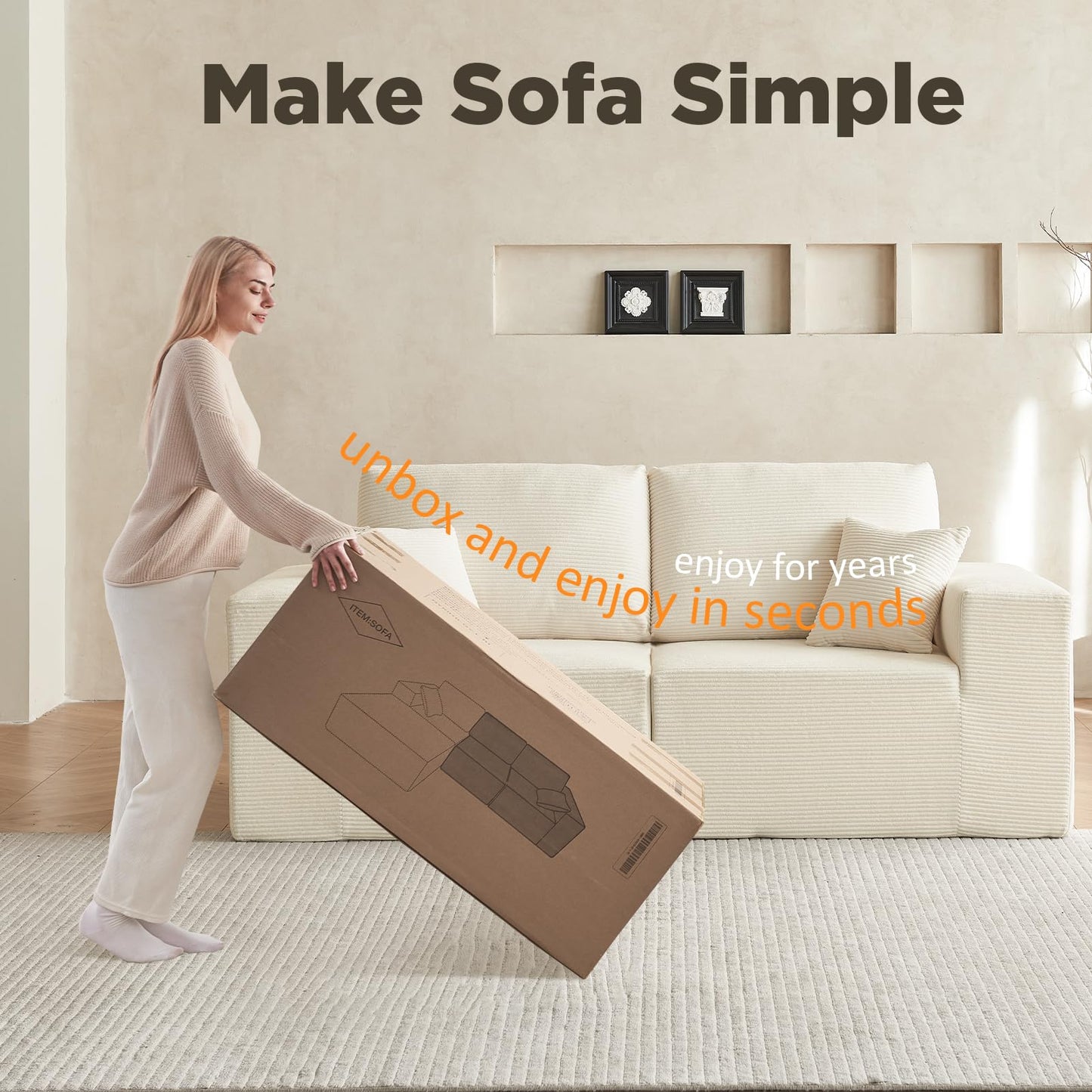 INGEROOM 108" Sectional Sofa – Dark Gray