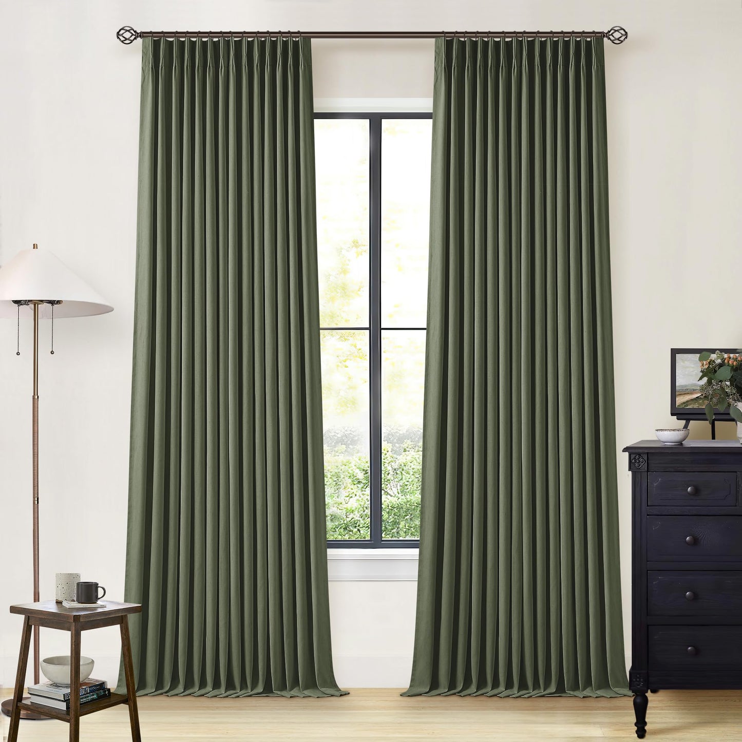 Linen Blackout Curtains 84" 2-Pack