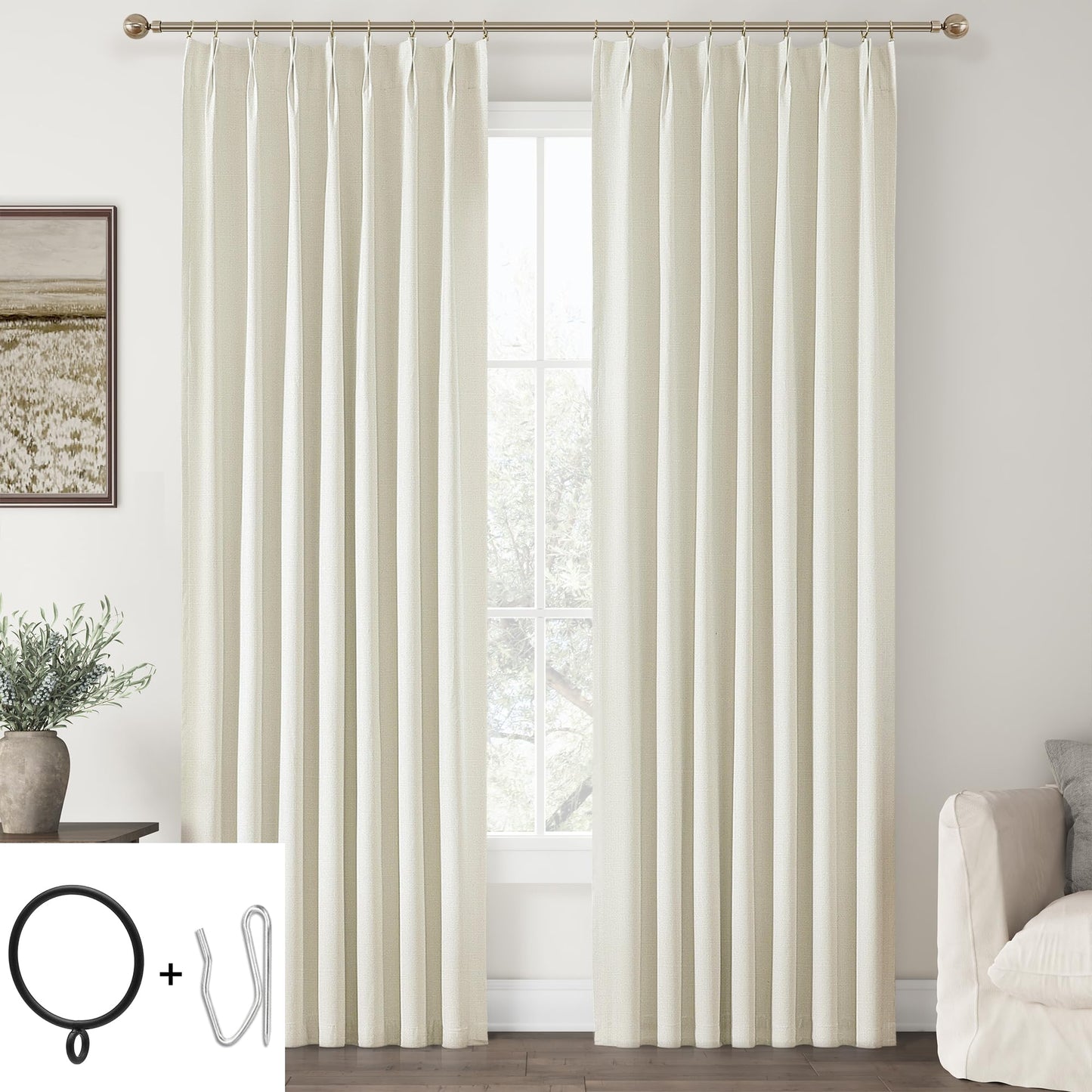 ChrisDowa Blackout Curtains 102" – 2 Panels