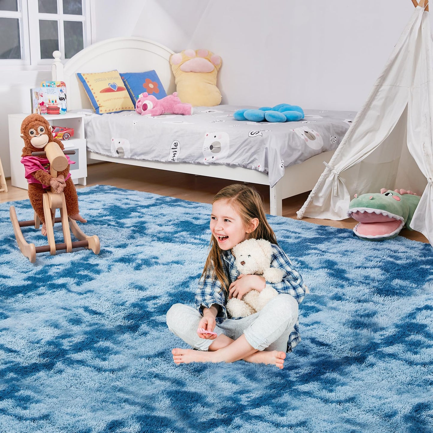 5x8 Grey Ultra-Soft Shag Rug