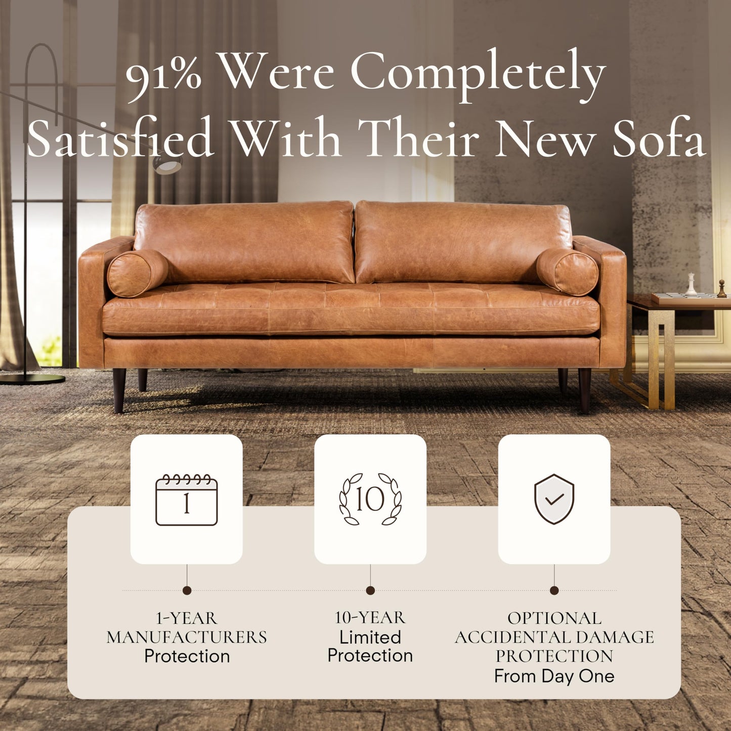 Poly & Bark Napa Leather Couch