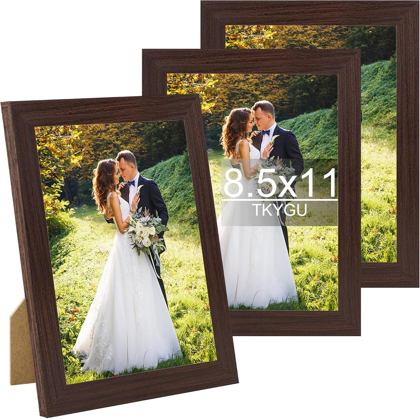 3-Pack 4x6 Black Wooden Photo Frames