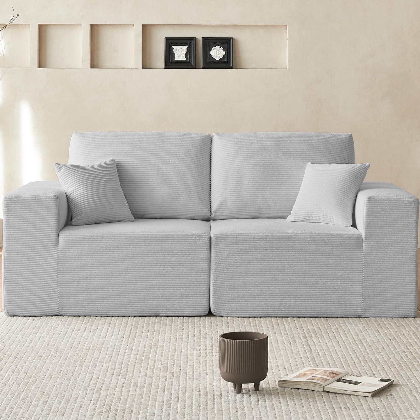 INGEROOM 108" Sectional Sofa – Dark Gray