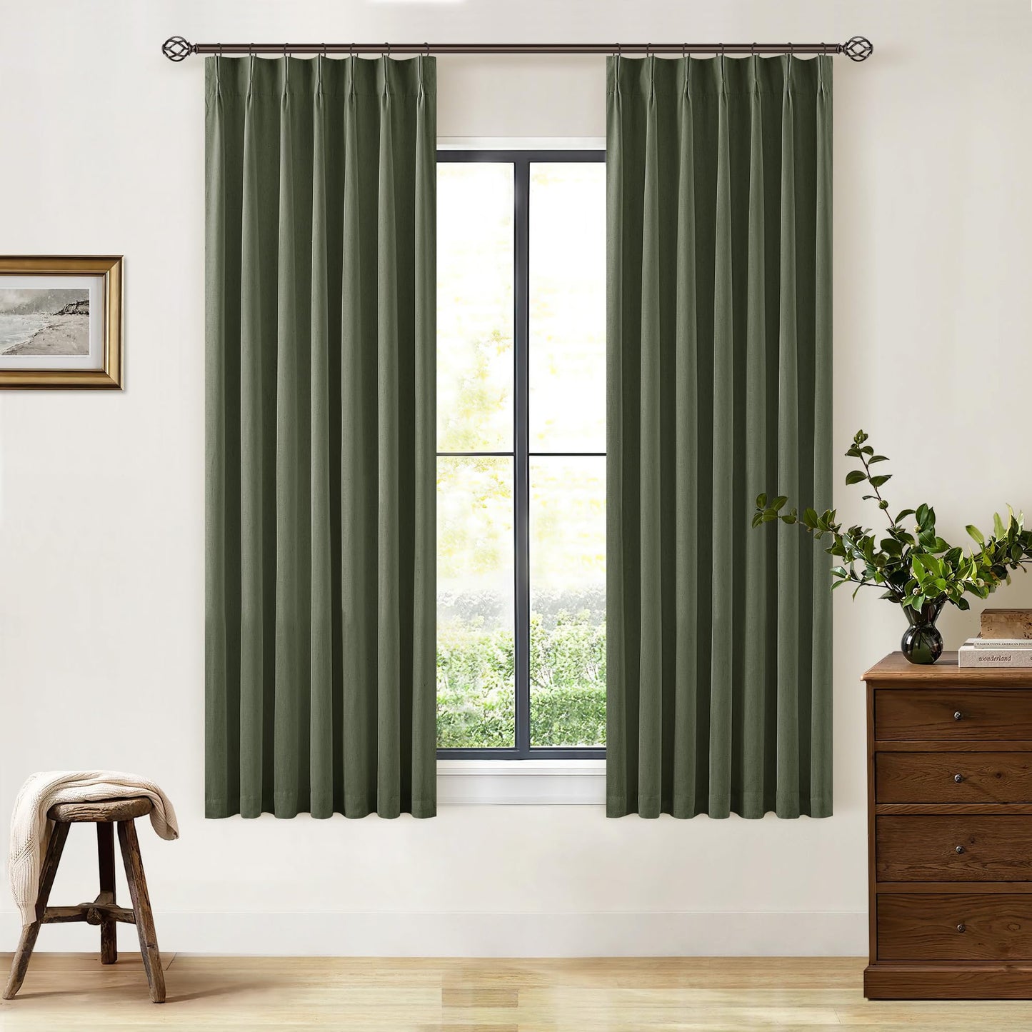 Linen Blackout Curtains 84" 2-Pack