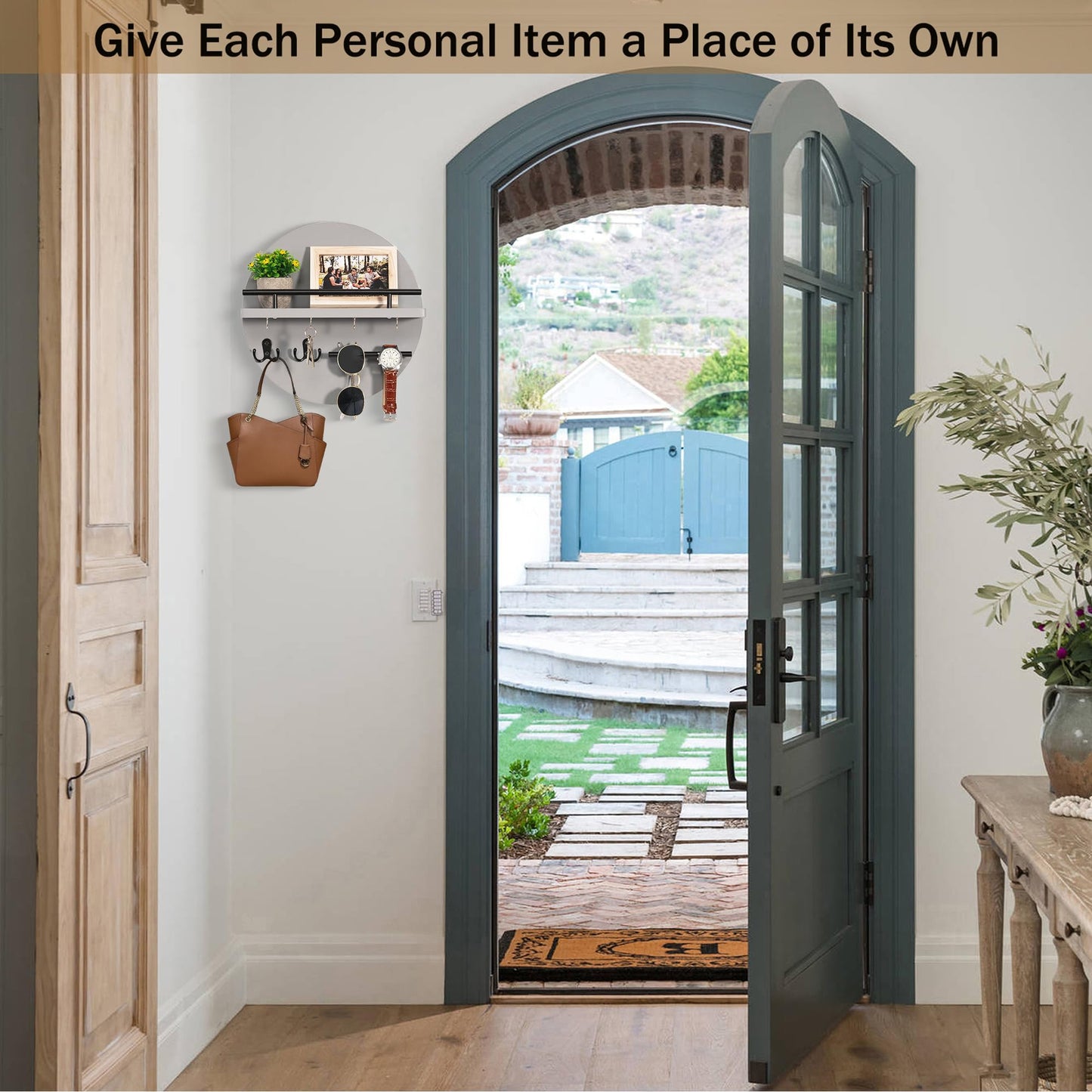 Wall Key & Mail Holder – Rustic