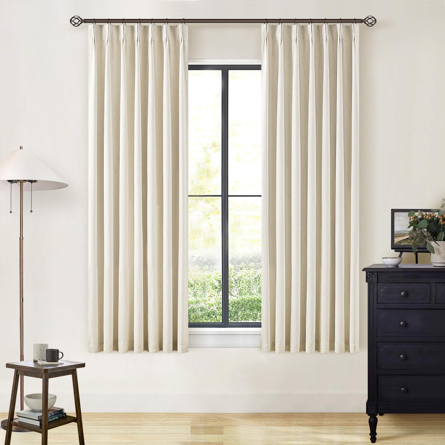 Linen Blackout Curtains 84" 2-Pack