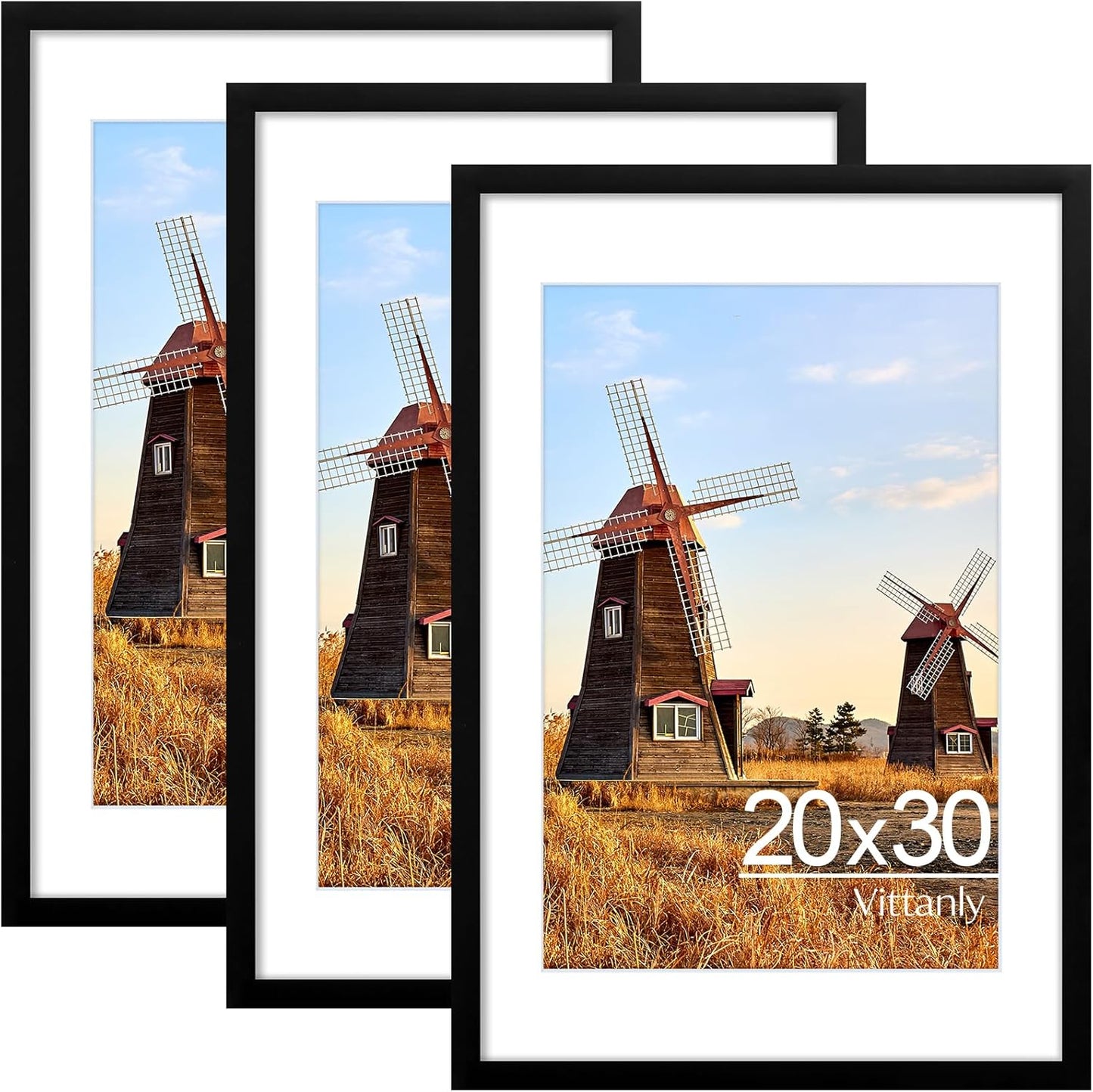 Vittanly 2-Pack Black 11x14 Frames