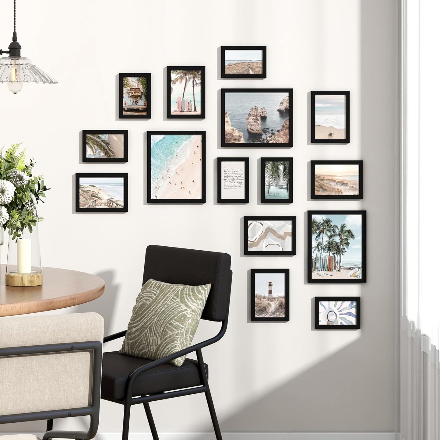 15-Piece Black Wall Frame Set