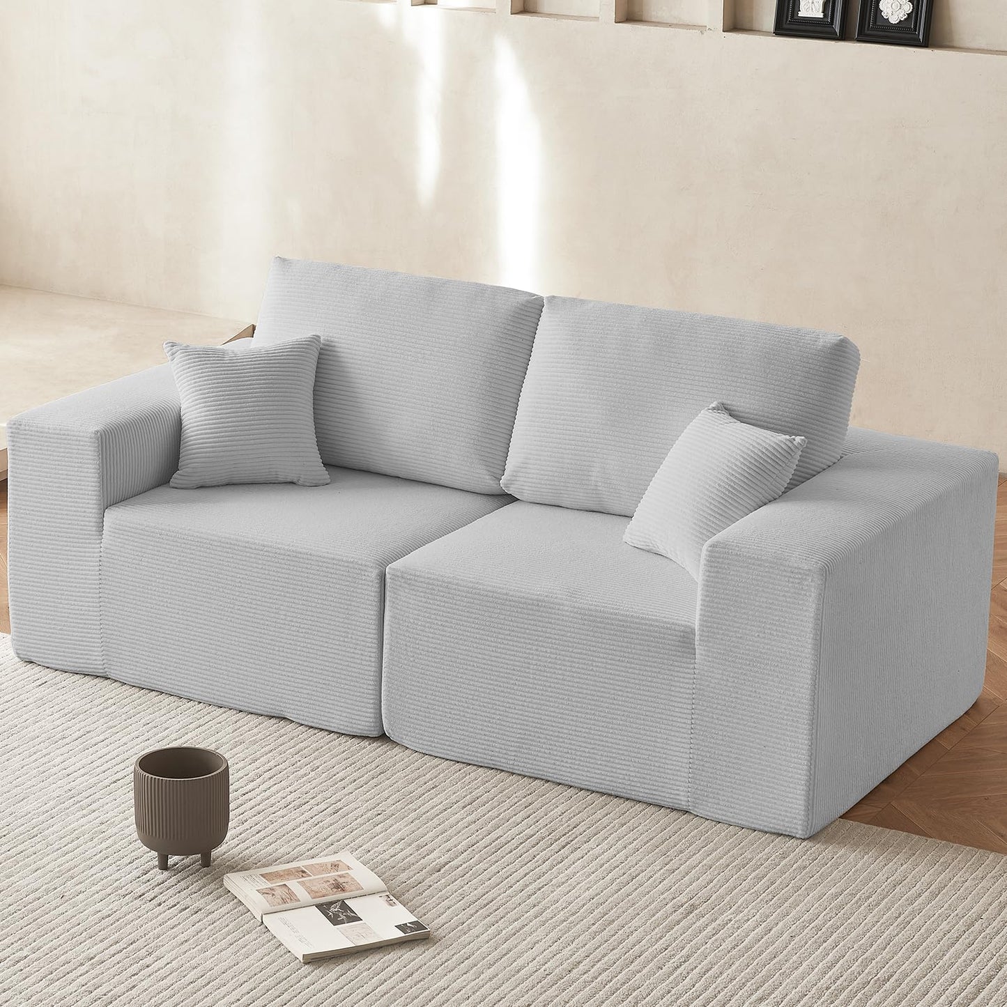 INGEROOM 108" Sectional Sofa – Dark Gray