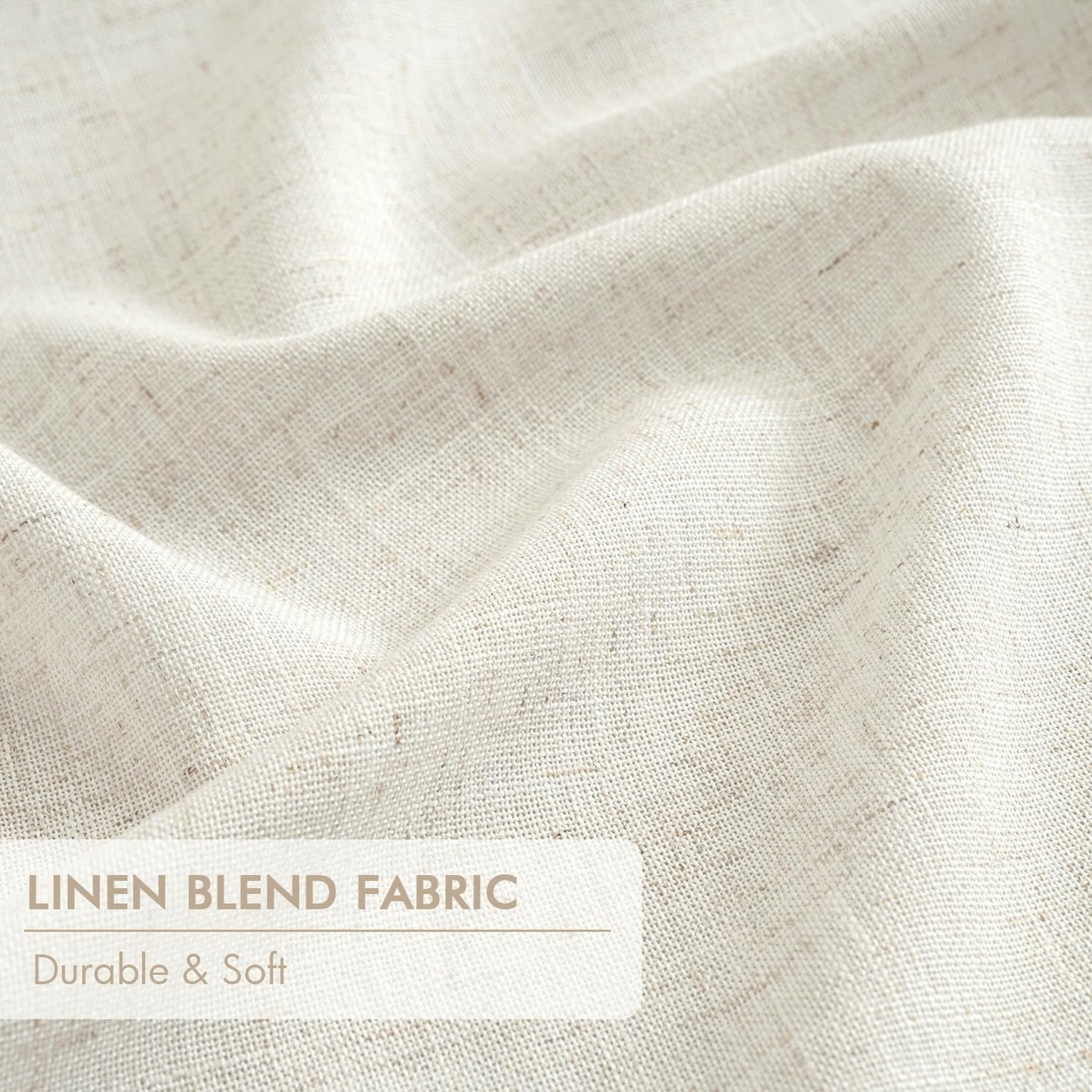 MIULEE Blackout Linen Curtains 84" – 2 Panels