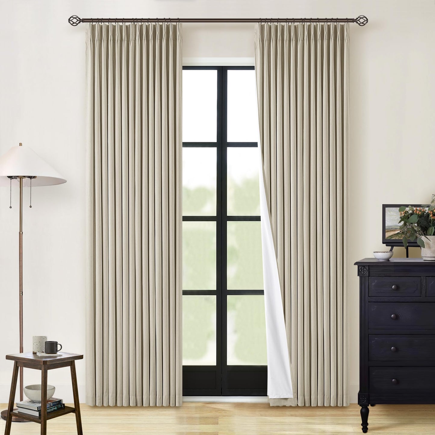 Linen Blackout Curtains 84" 2-Pack