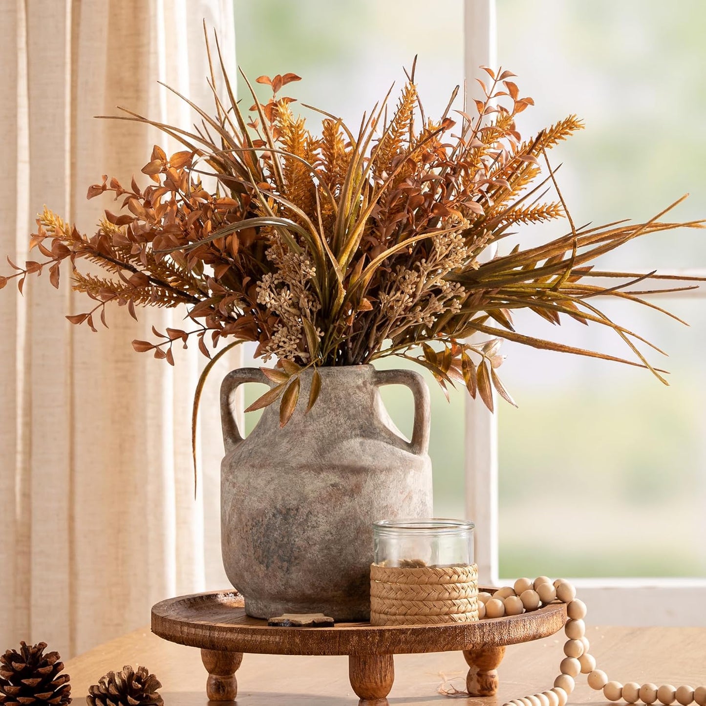 Mitt\&Ditt 8" Off-White Ceramic Vase