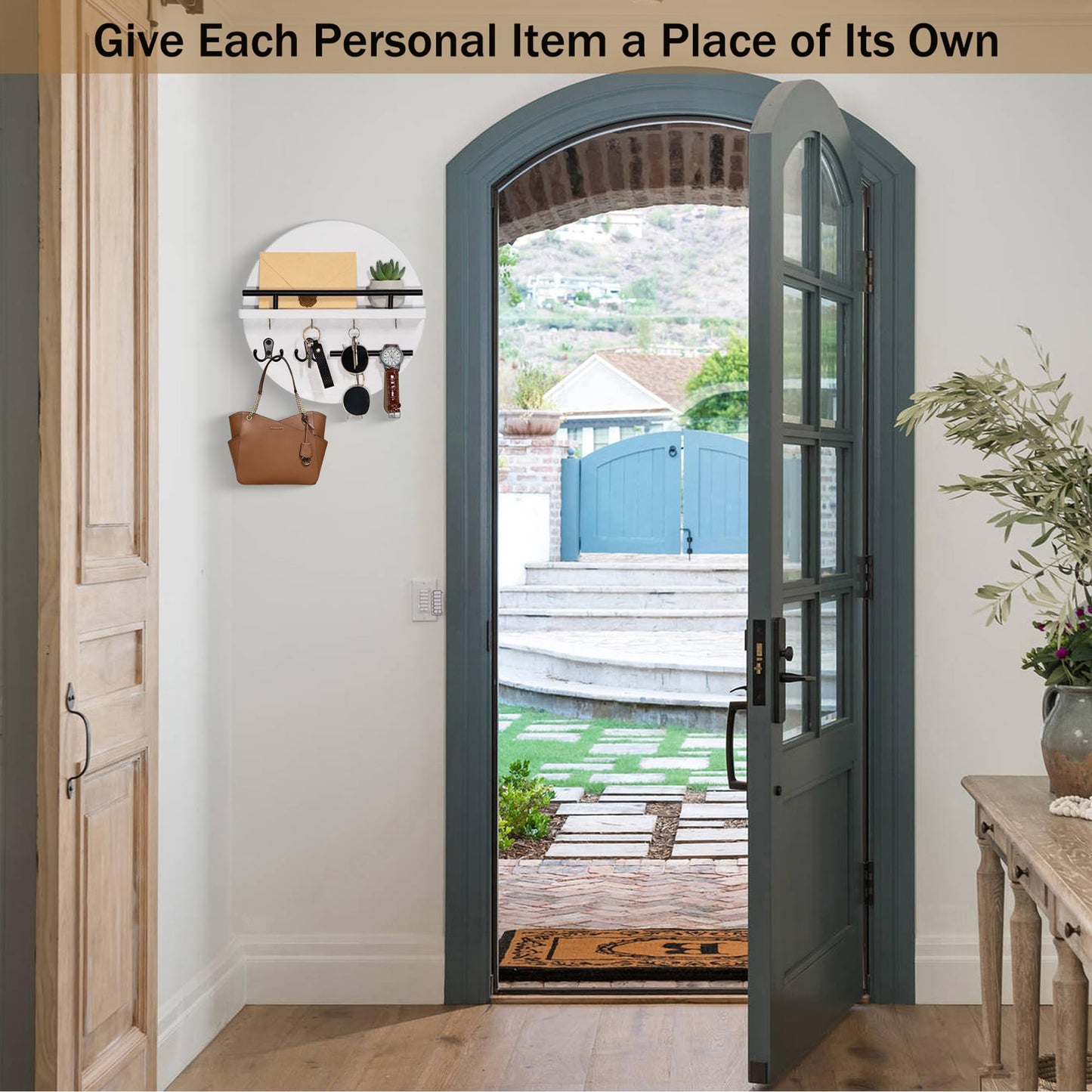 Wall Key & Mail Holder – Rustic