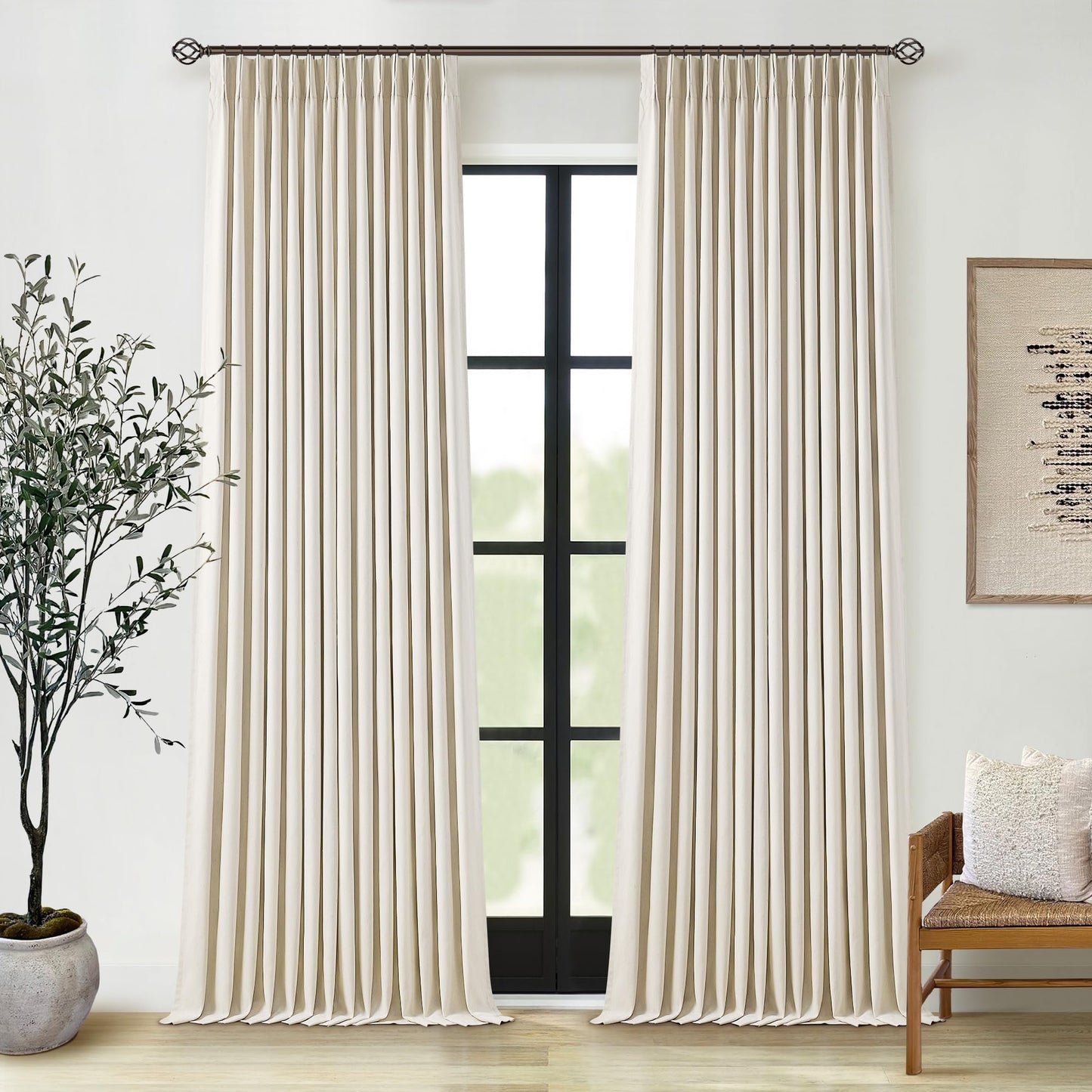 Linen Blackout Curtains 84" 2-Pack