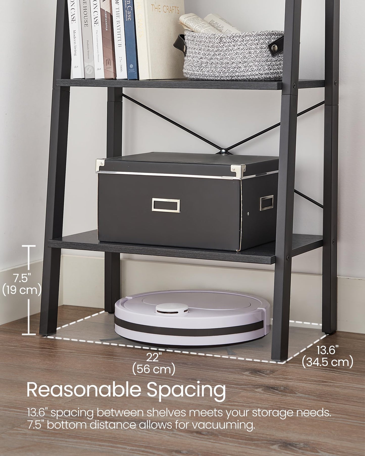 VASAGLE 5-Tier Ladder Bookshelf