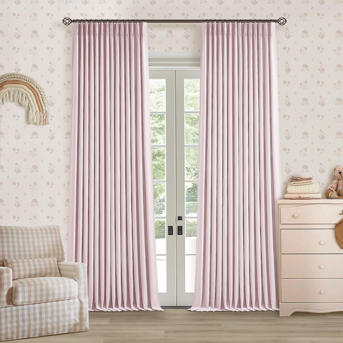 Linen Blackout Curtains 84" 2-Pack